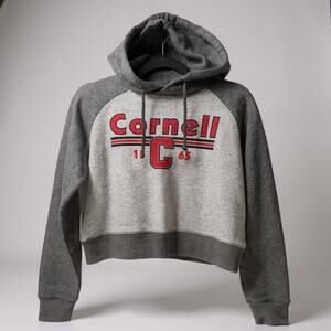 Womens Champion Cornell University Hoodie Gray Small